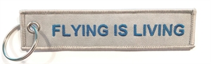 Keyring "Flying Is Living"